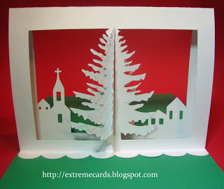 Extreme Cards and Papercrafting Christmas Tree Pop Up Card